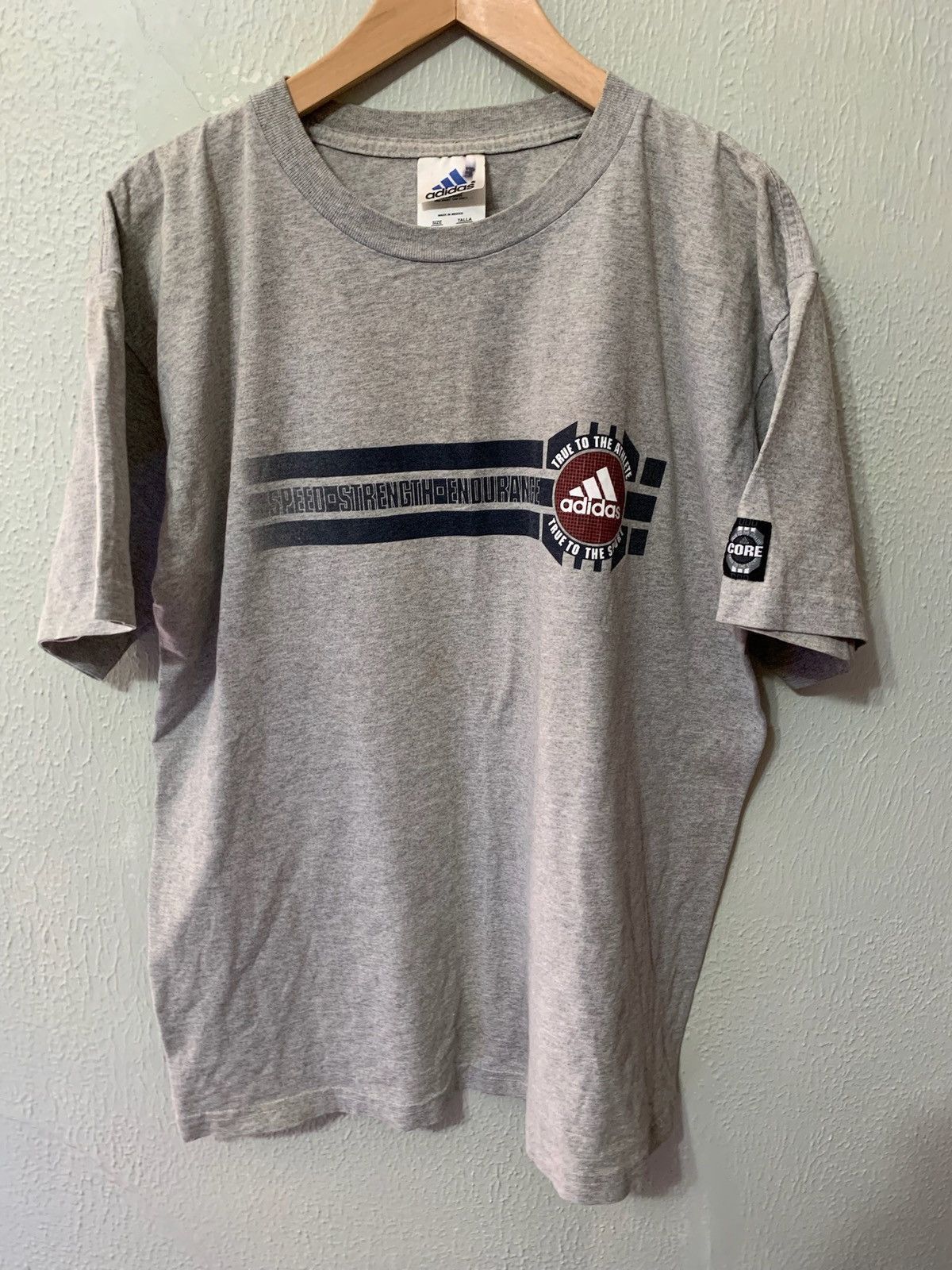 Adidas × Vintage Vintage Adidas Strength Speed Endurance Tee Size US M / EU 48-50 / 2 - 2 Thumbnail