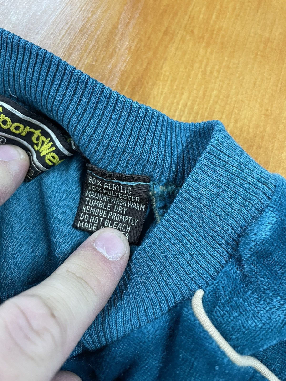 Vintage Vintage Crewneck 1980s Velour Teal Vintage Sweatshirt Size US XL / EU 56 / 4 - 3 Thumbnail