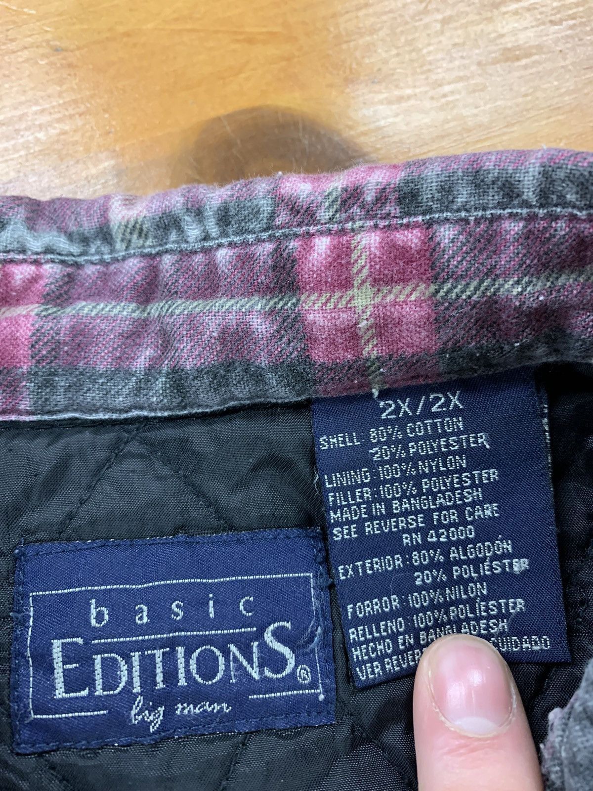 Vintage Vintage Flannel Basic Editions Quilted Insulated Flannel Size US XXL / EU 58 / 5 - 7 Thumbnail