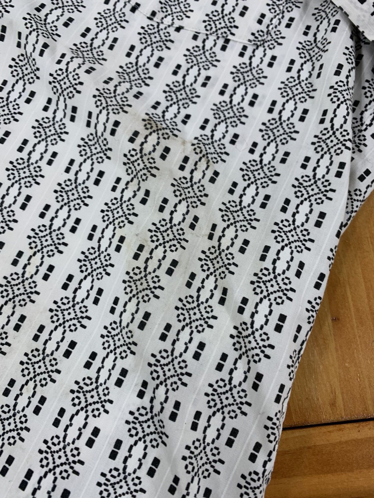 Vintage Vintage 1970s Lattice Design Shirt Size US L / EU 52-54 / 3 - 3 Thumbnail