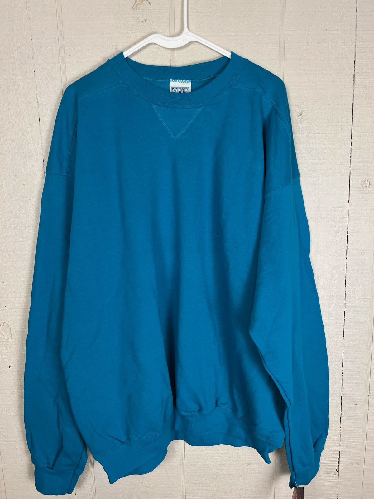 Vintage Vintage Crewneck 1990s Teal Blank Crewneck Size US L / EU 52-54 / 3 - 2 Thumbnail