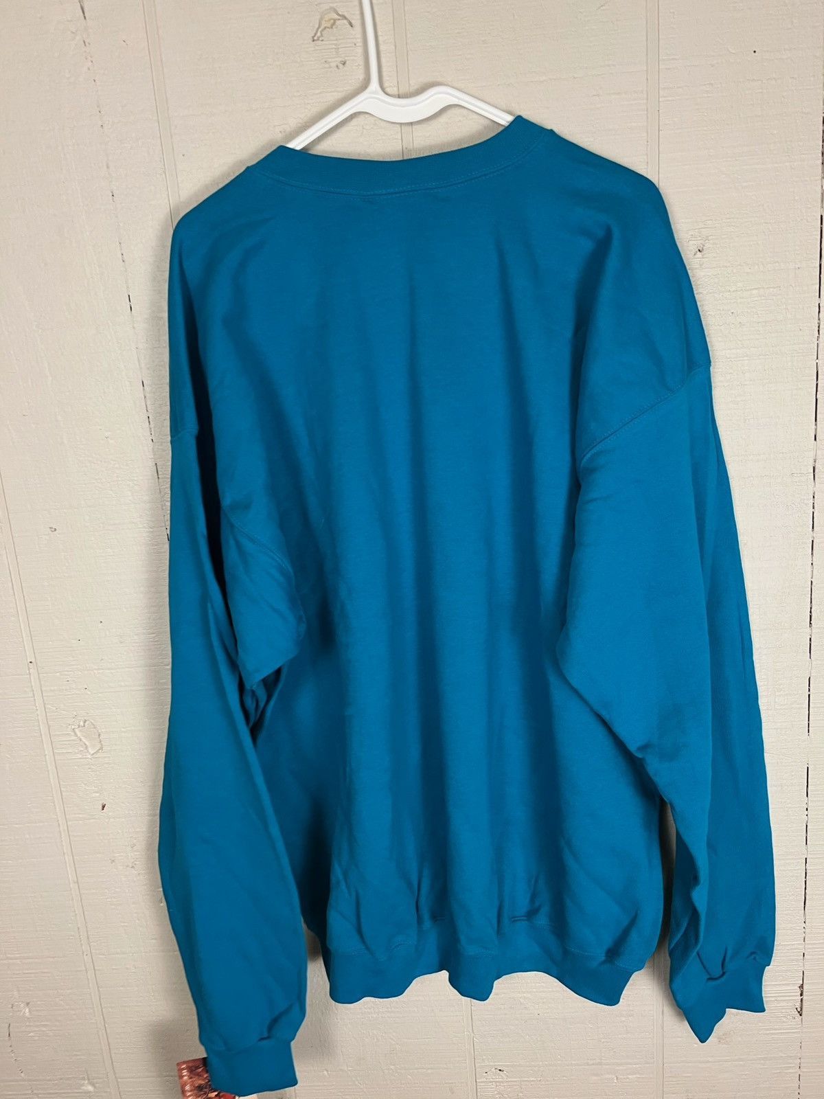 Vintage Vintage Crewneck 1990s Teal Blank Crewneck Size US L / EU 52-54 / 3 - 3 Thumbnail