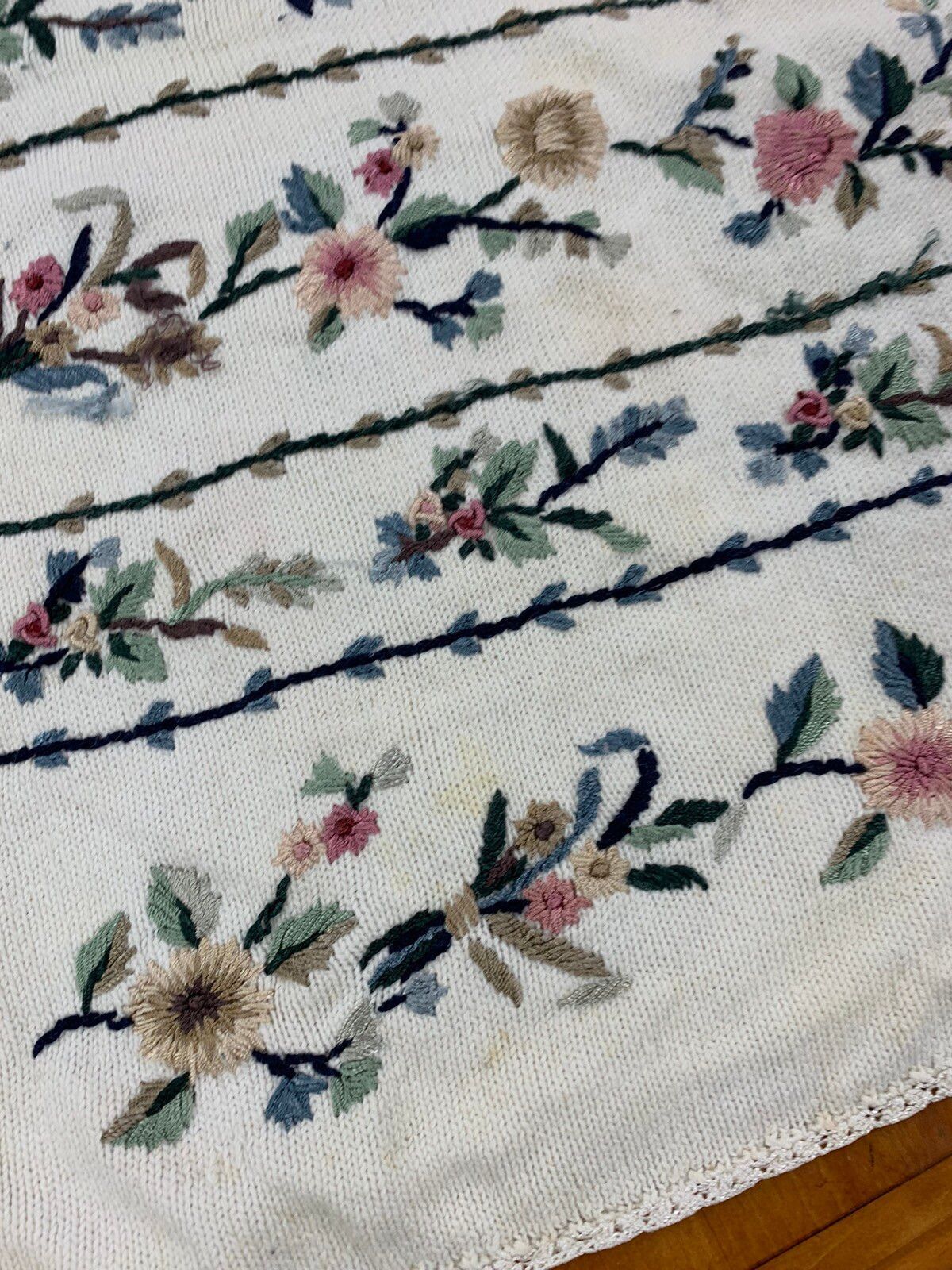 Vintage Vintage Floral Band Knit Sweater Size US S / EU 44-46 / 1 - 7 Thumbnail