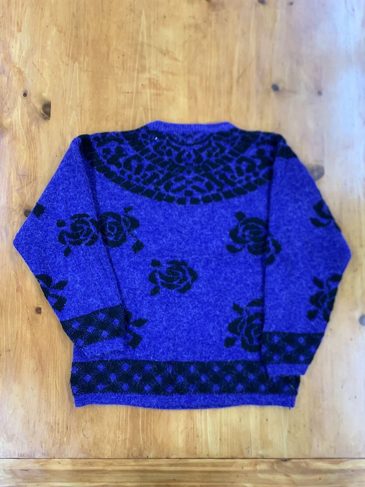 Vintage Vintage Rose Hairy Acrylic Knit Sweater Size US M / EU 48-50 / 2 - 3 Thumbnail