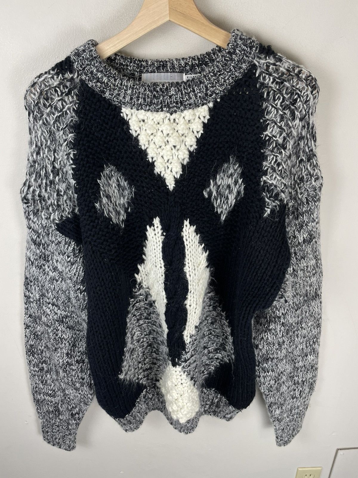 Vintage Vintage Alien Tuxedo Knit Sweater Size US XL / EU 56 / 4 - 2 Thumbnail