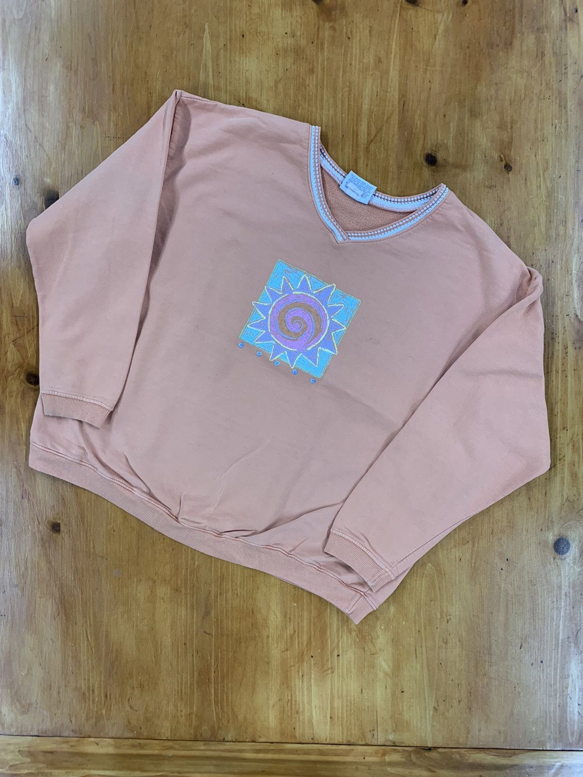 Vintage Vintage Crewneck Spiral Sun Grandma Vintage Sweatshirt Size US L / EU 52-54 / 3 - 1 Thumbnail