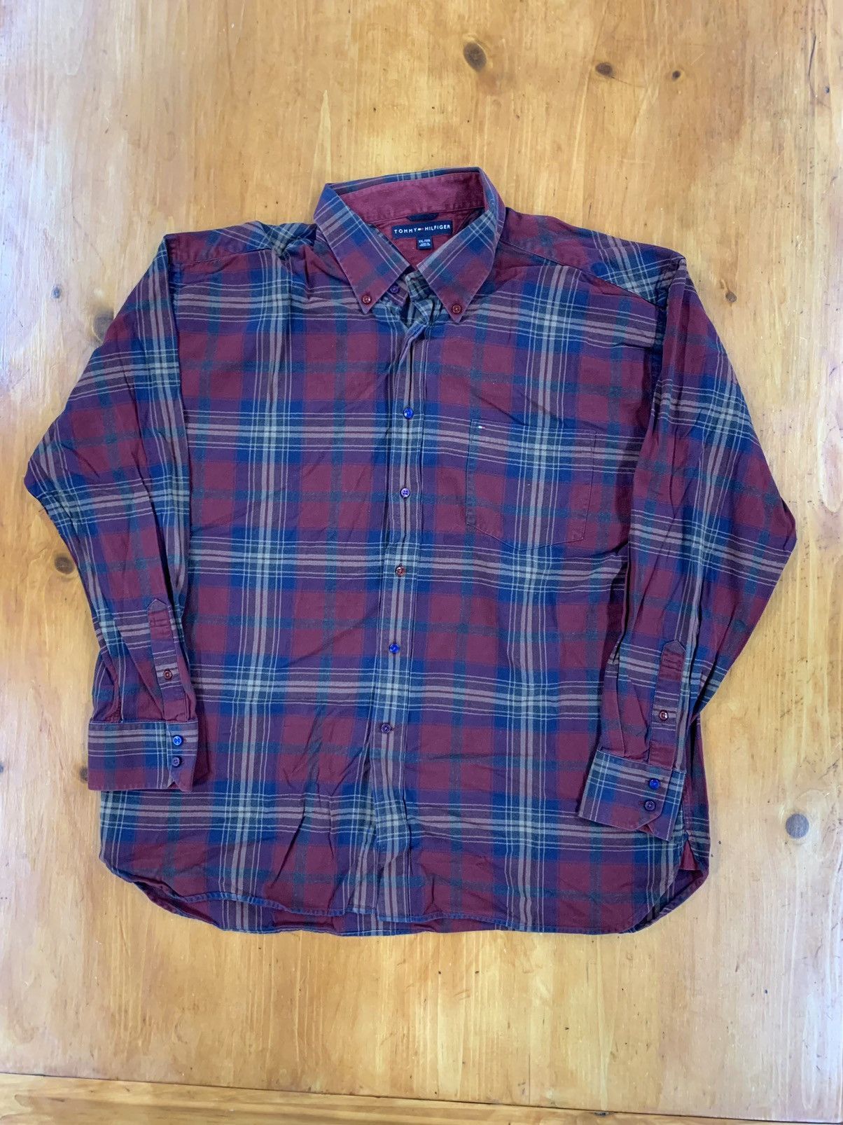 Tommy Hilfiger × Vintage Vintage Tommy Hilfiger Flag OverShirt Size US XXL / EU 58 / 5 - 1 Thumbnail