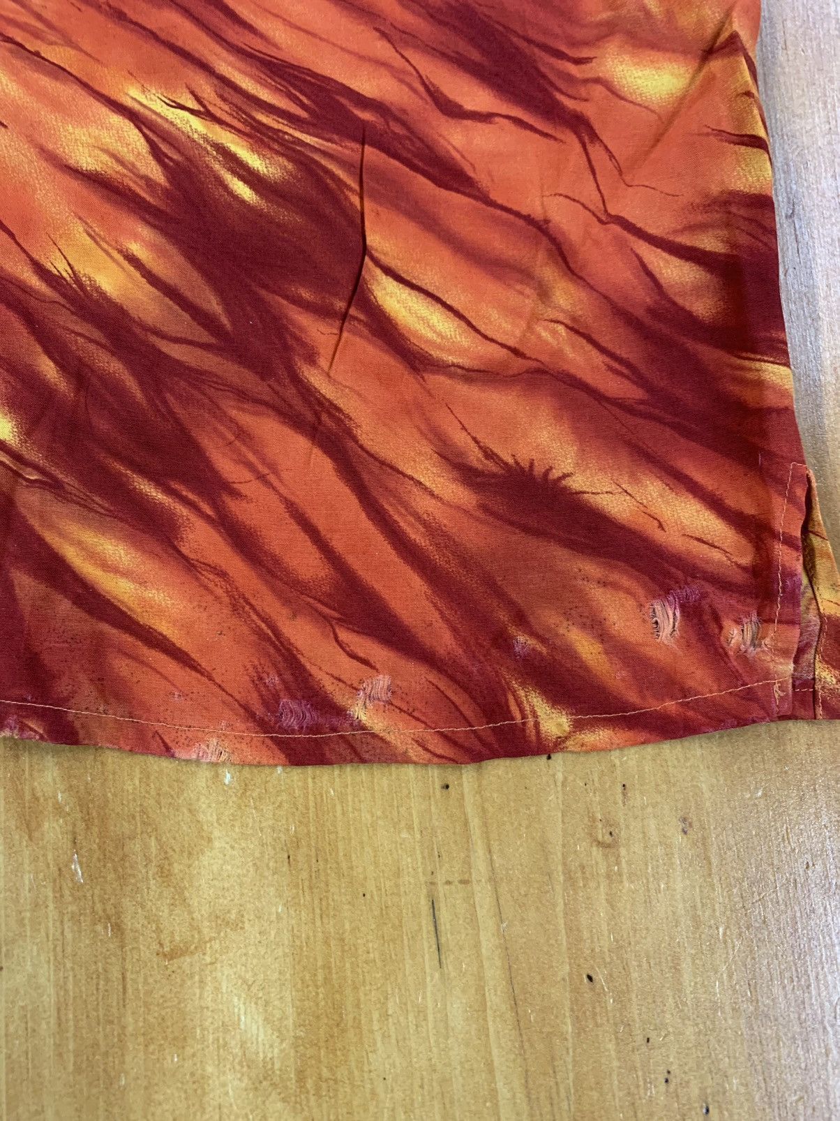 Vintage Vintage 1990s Flames Guy Fieri Shirt Size US XL / EU 56 / 4 - 4 Thumbnail