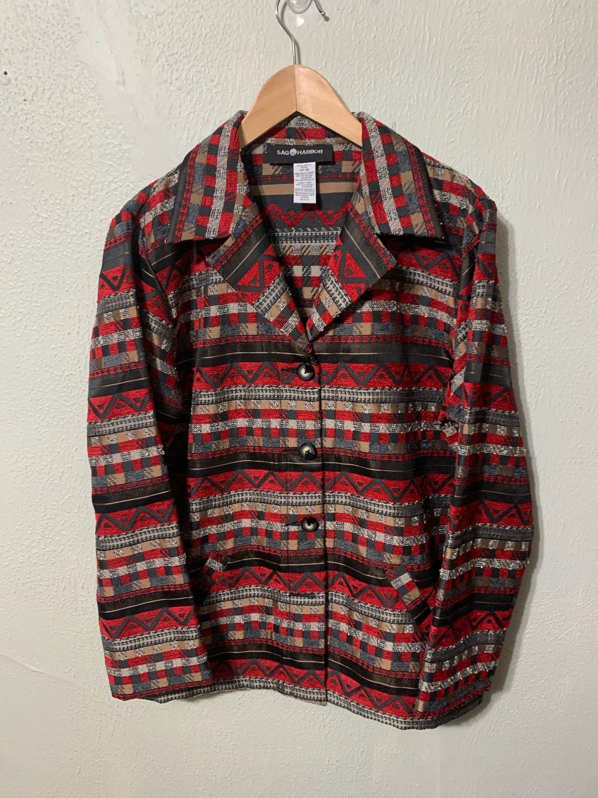 Vintage Vintage Blood Inscription Cardigan Size US M / EU 48-50 / 2 - 2 Thumbnail