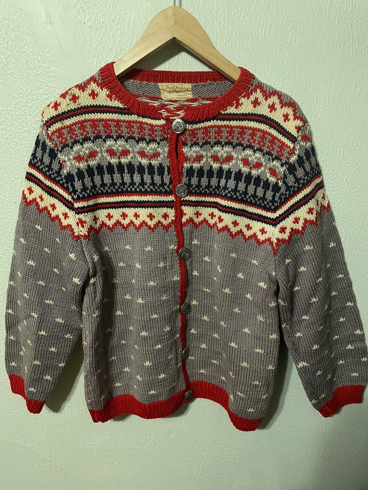 Vintage Vintage Icelandic Knit Cardigan Size US XS / EU 42 / 0 - 2 Thumbnail