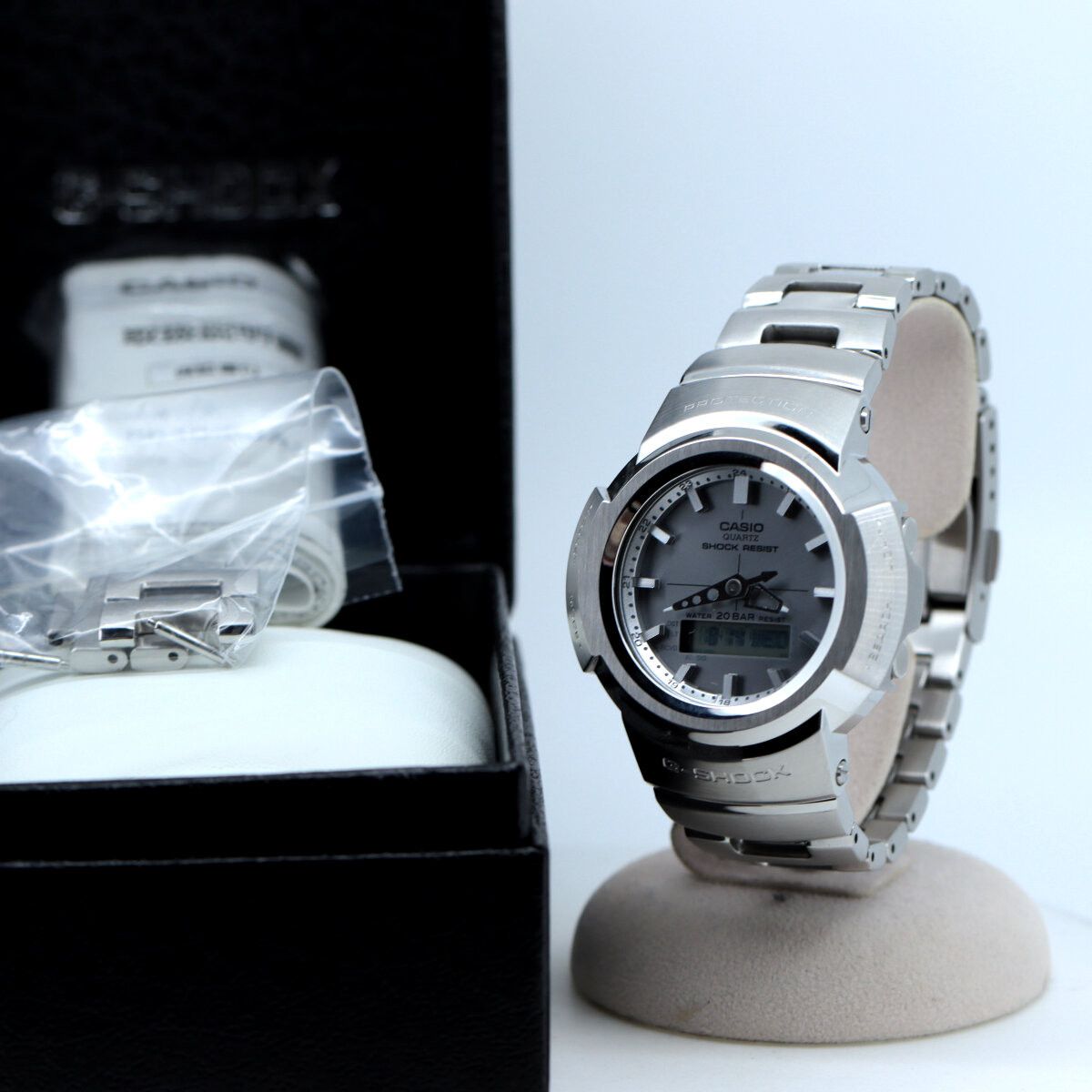 Other Other Casio G-SHOCK AMW-500 Stainless Steel Watch Metal Quartz AMW-500D DUTY FREE for USA Size ONE SIZE - 5 Thumbnail
