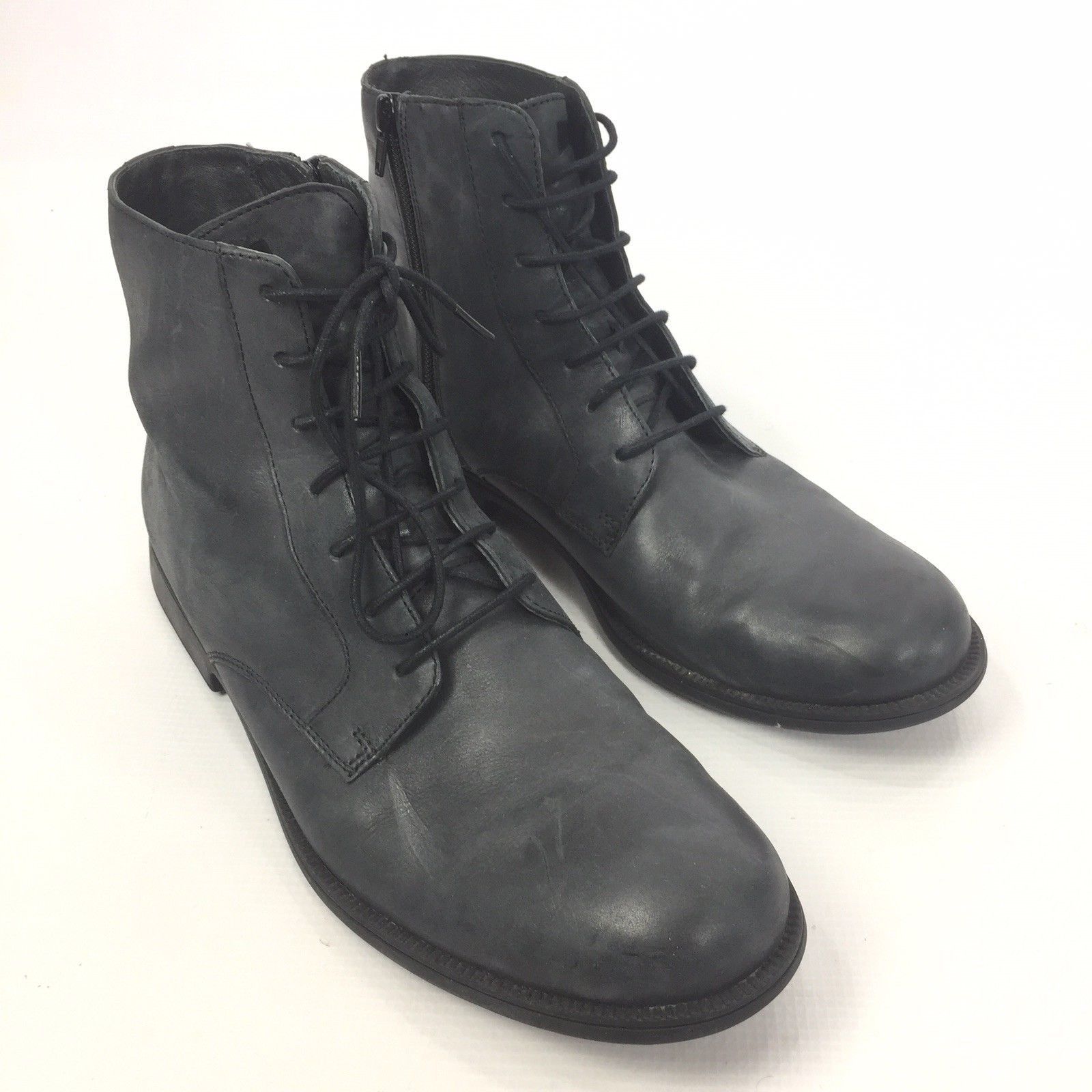 Camper CAMPER Men's Black Leather Zip Up Lace Up Boots 11 / 44 Size US 11 / EU 44 - 4 Thumbnail