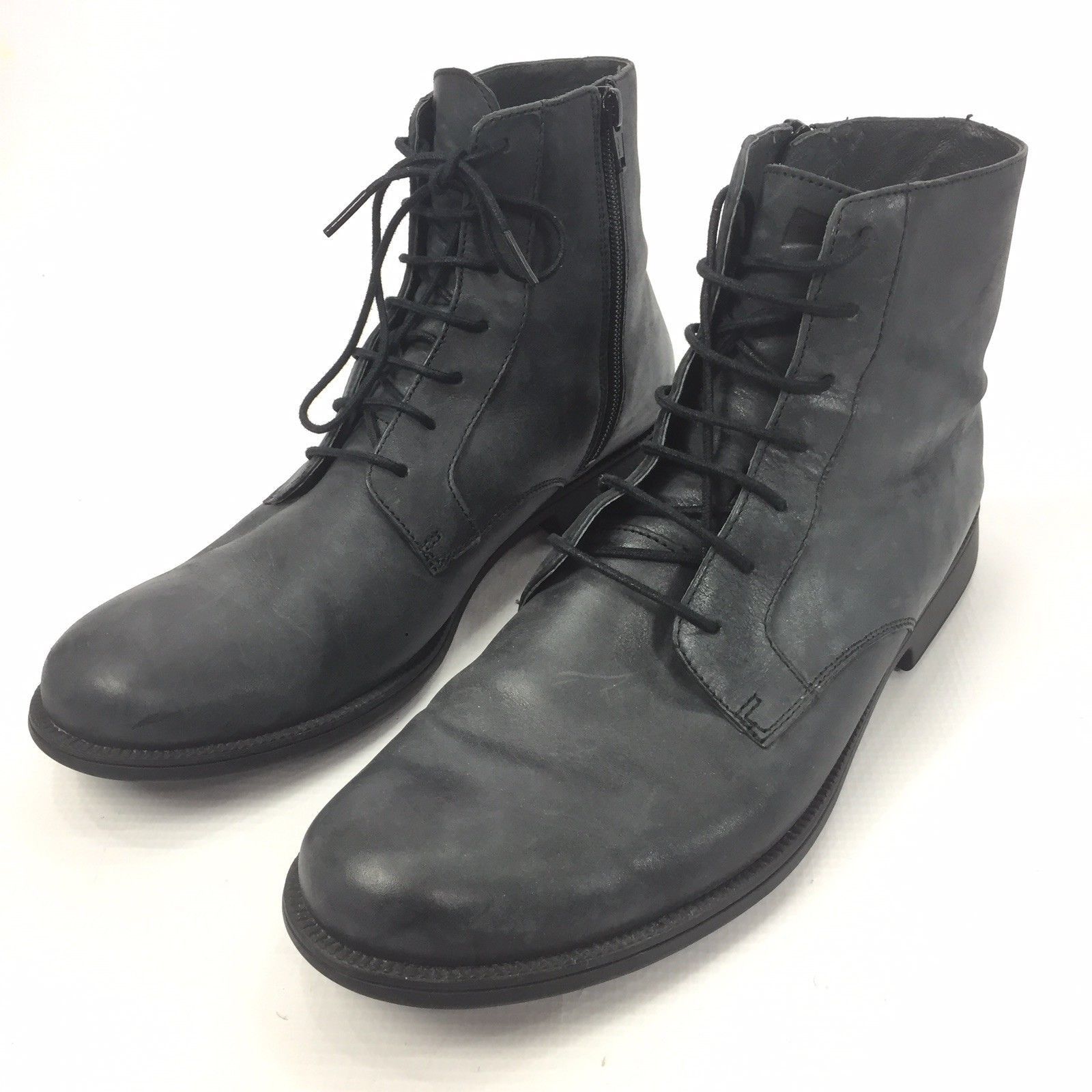 Camper CAMPER Men's Black Leather Zip Up Lace Up Boots 11 / 44 Size US 11 / EU 44 - 2 Thumbnail