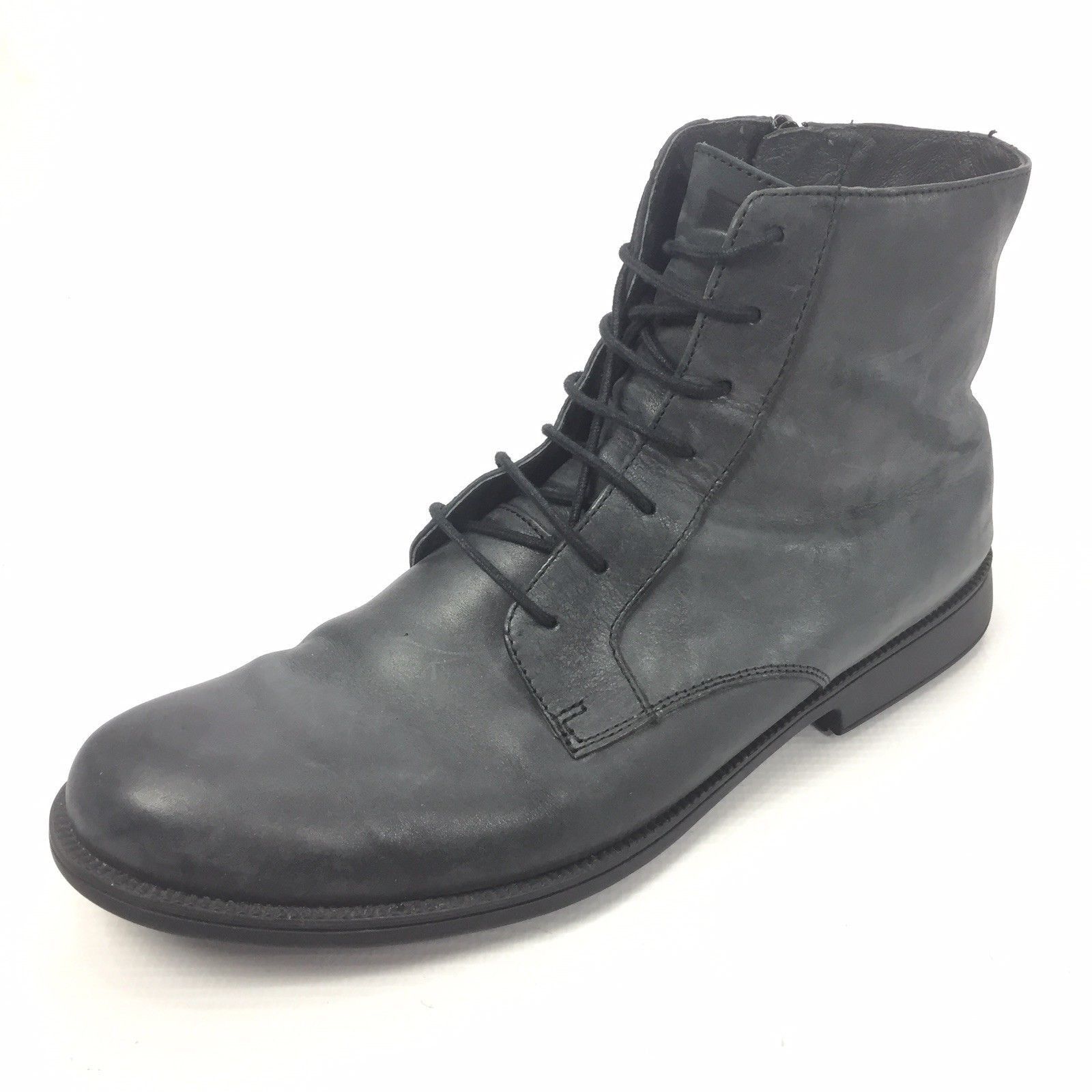 Camper CAMPER Men's Black Leather Zip Up Lace Up Boots 11 / 44 Size US 11 / EU 44 - 1 Thumbnail