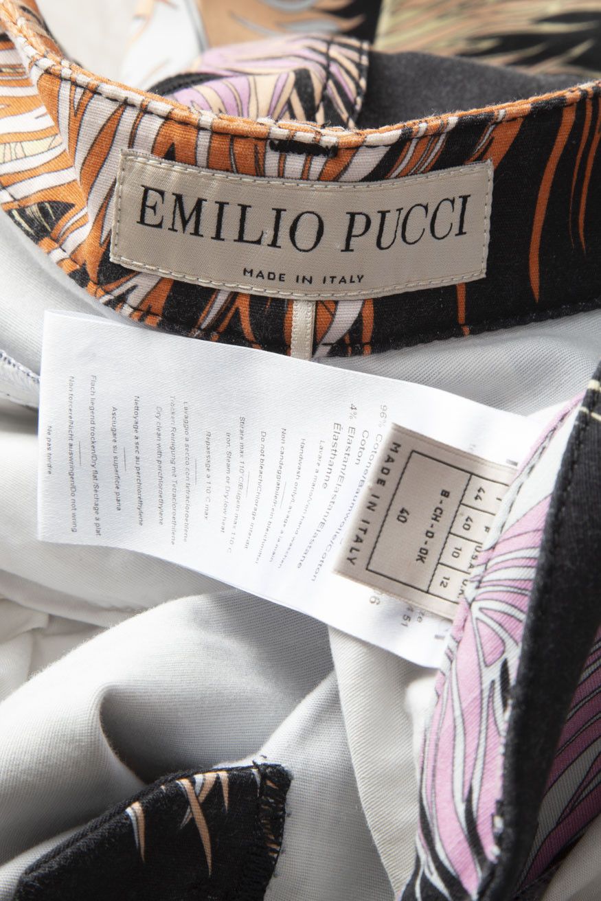 Emilio Pucci Feather Print Skinny Jeans Size 30" / US 8 / IT 44 - 8 Thumbnail