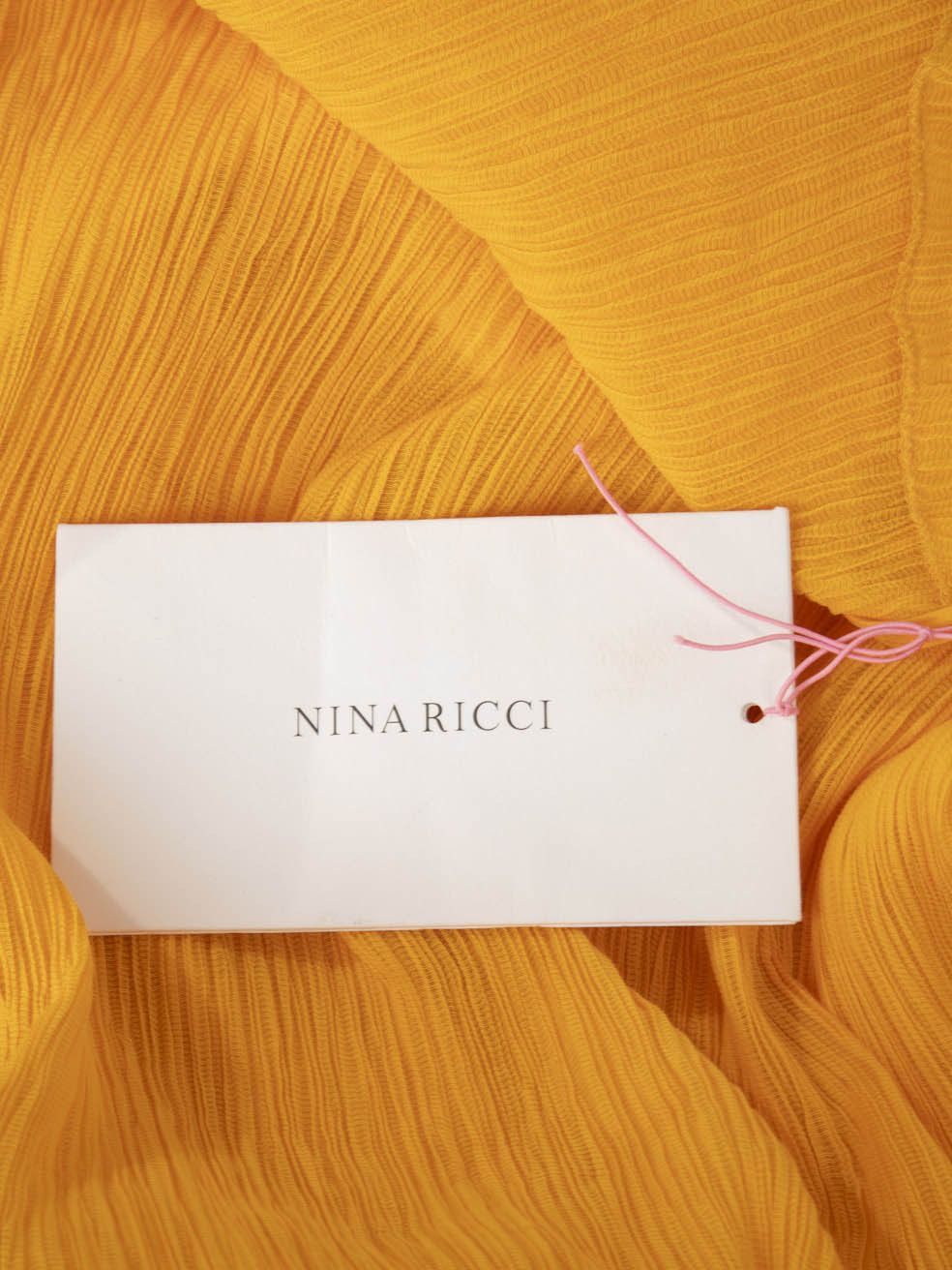 Nina Ricci Orange Crepe Knee Length Dress Size ONE SIZE - 9 Thumbnail