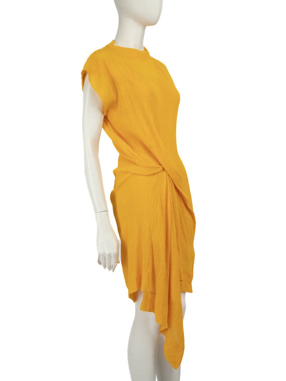 Nina Ricci Orange Crepe Knee Length Dress Size ONE SIZE - 2 Thumbnail