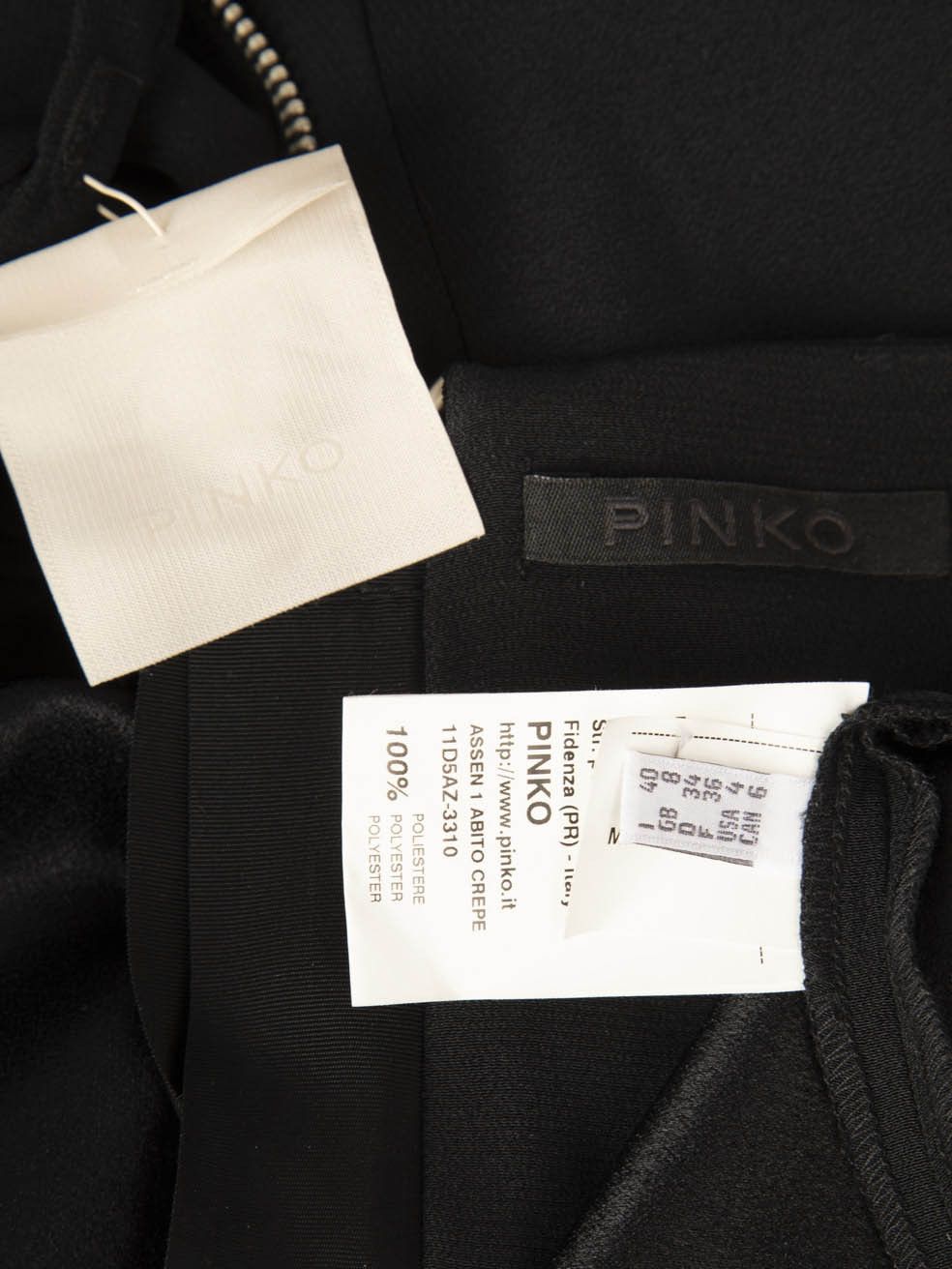 Pinko Black Ruffled Detail Mini Dress Size S / US 4 / IT 40 - 5 Thumbnail