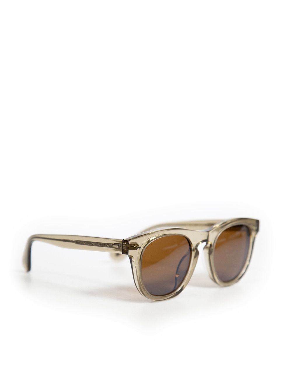 Oliver Peoples Beige Round Wayfarer Sunglasses Size ONE SIZE - 2 Thumbnail