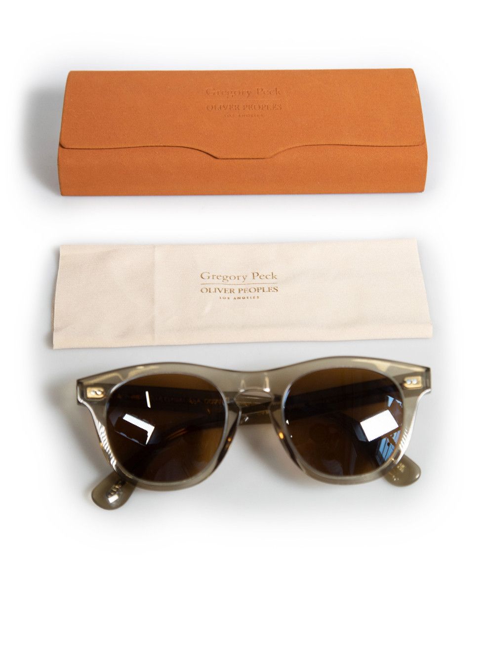 Oliver Peoples Beige Round Wayfarer Sunglasses Size ONE SIZE - 9 Thumbnail