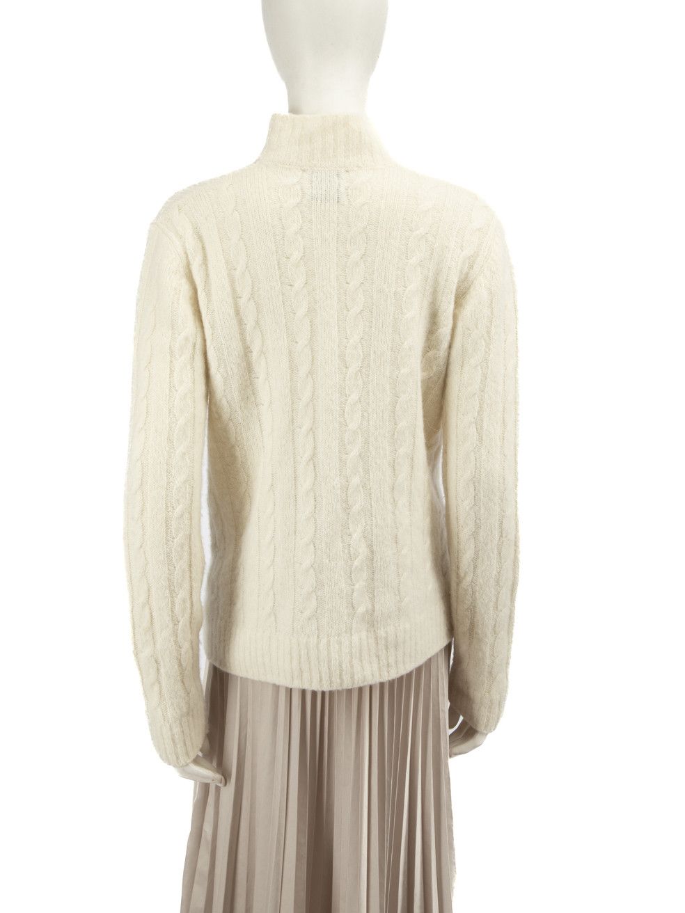 Ganni Ecru Wool Cut Out Knit Jumper Size L / US 10 / IT 46 - 3 Thumbnail