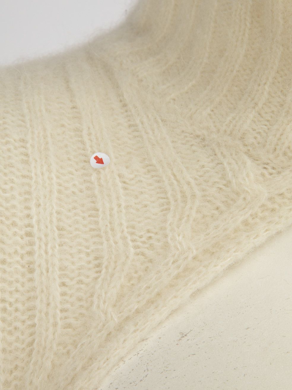 Ganni Ecru Wool Cut Out Knit Jumper Size L / US 10 / IT 46 - 7 Thumbnail