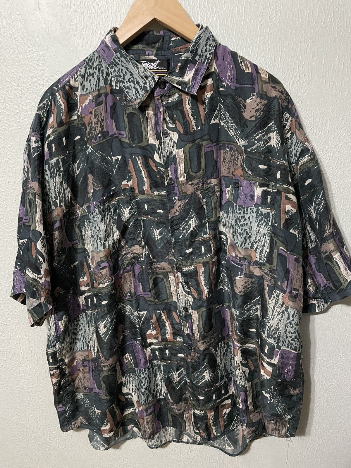 Vintage Vintage Silk Brushstroke Shirt Size US L / EU 52-54 / 3 - 2 Thumbnail