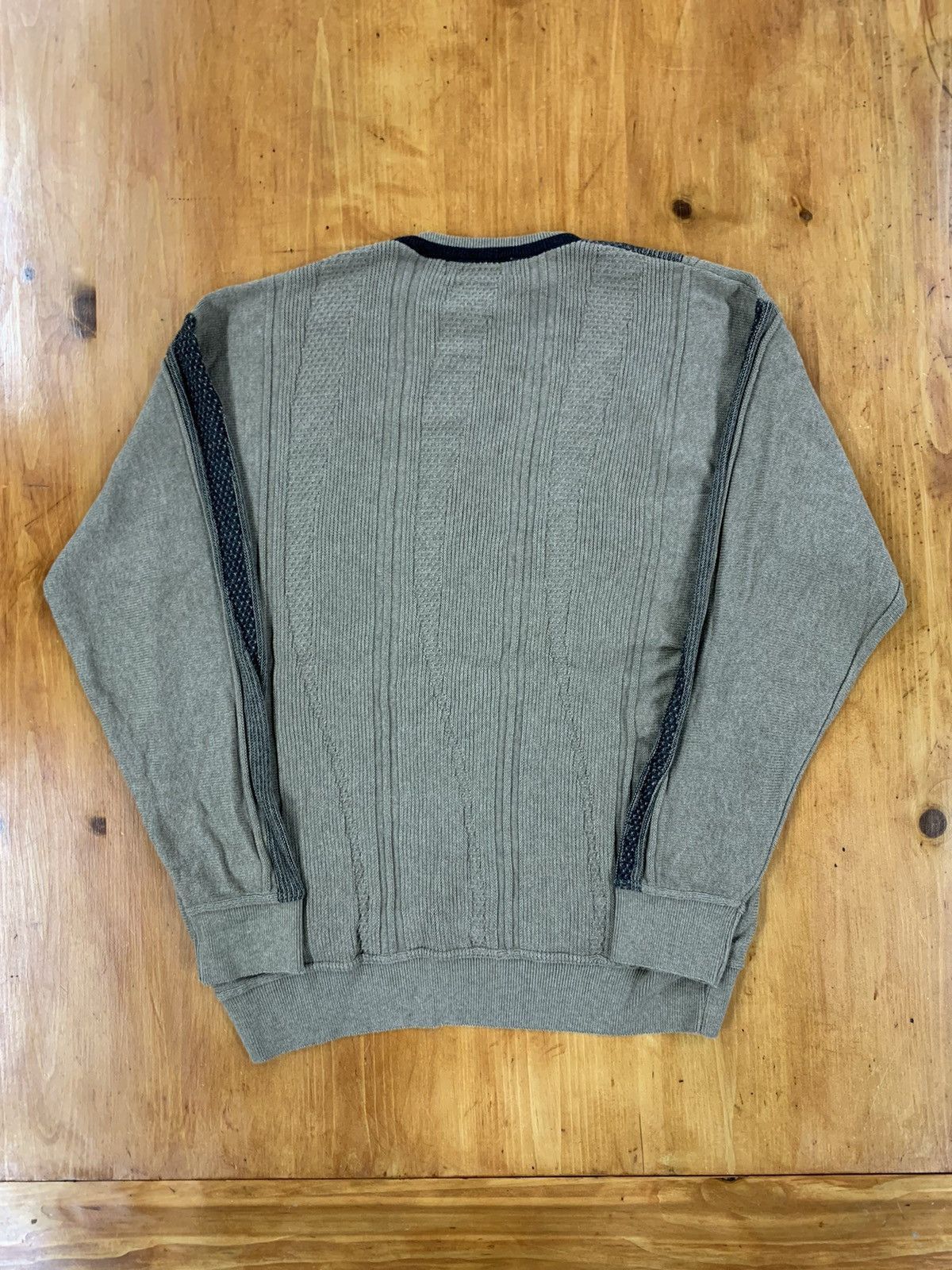 Vintage Vintage 1990s Cable Knit Trickle Down Sweater Size US XXL / EU 58 / 5 - 3 Thumbnail