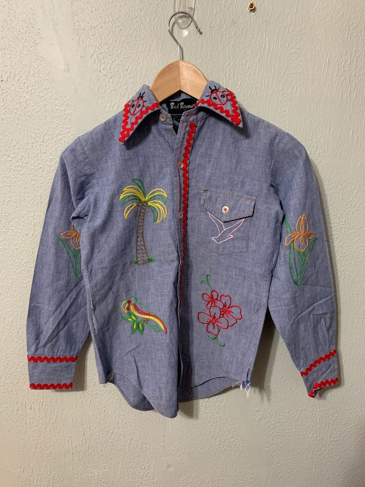Vintage Vintage Lady Bugs Embroidered Plants Shirt Size US XXS / EU 40 - 3 Thumbnail