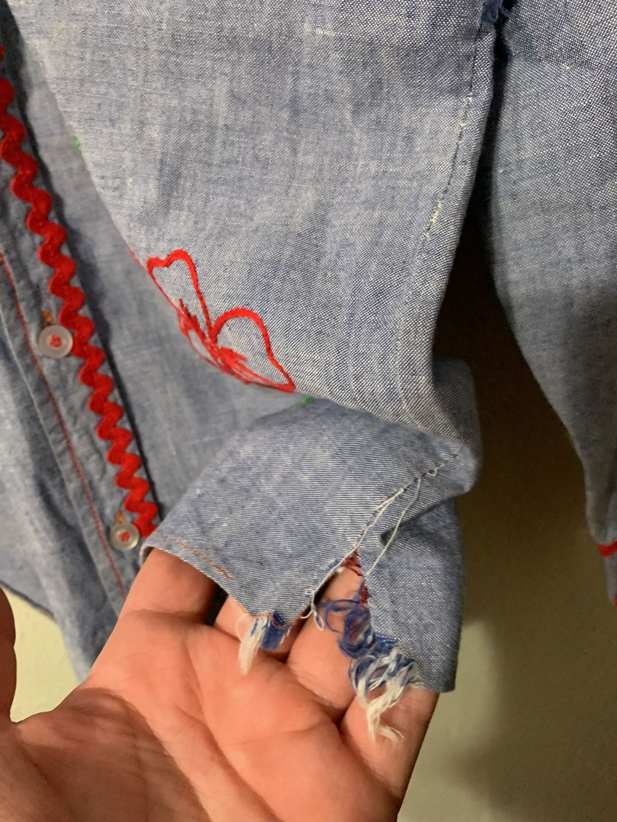 Vintage Vintage Lady Bugs Embroidered Plants Shirt Size US XXS / EU 40 - 4 Thumbnail