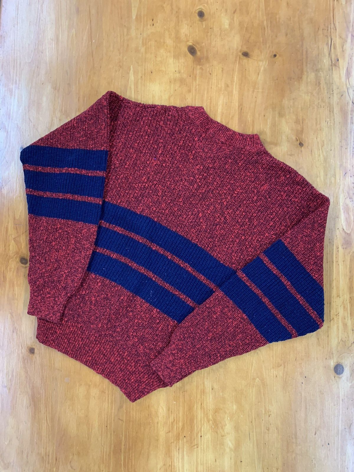 Vintage Vintage Blue Stripe Rugby Knit Sweater Size US XL / EU 56 / 4 - 3 Thumbnail