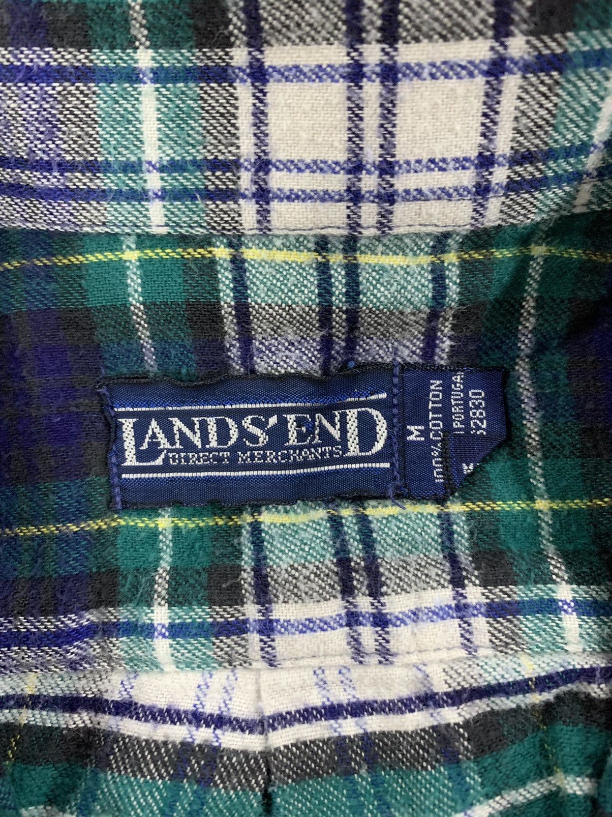 Vintage Vintage Flannel 1990s Lands End Flannel Shirt Size US M / EU 48-50 / 2 - 3 Thumbnail