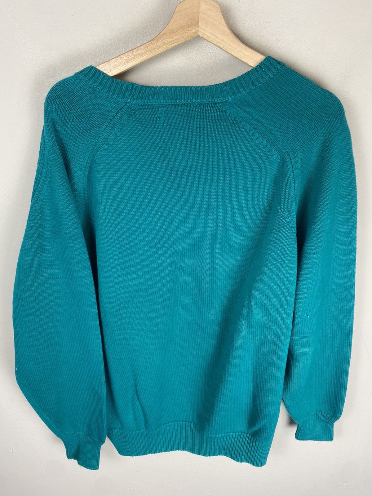 Other Vintage LL Bean Teal Knit Sweater Size US M / EU 48-50 / 2 - 2 Thumbnail