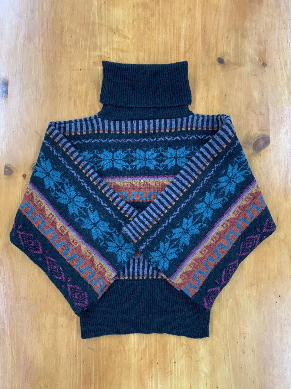 Band Tees Vintage 1980e Diamond Squiggle Band Knit Sweater Size US M / EU 48-50 / 2 - 4 Thumbnail