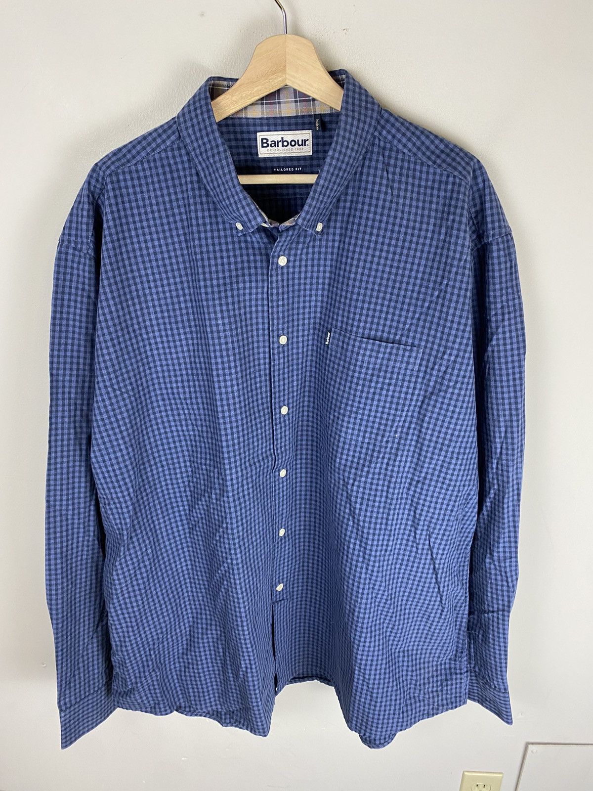 Vintage Vintage Barbour Check Shirt Size US XL / EU 56 / 4 - 2 Thumbnail