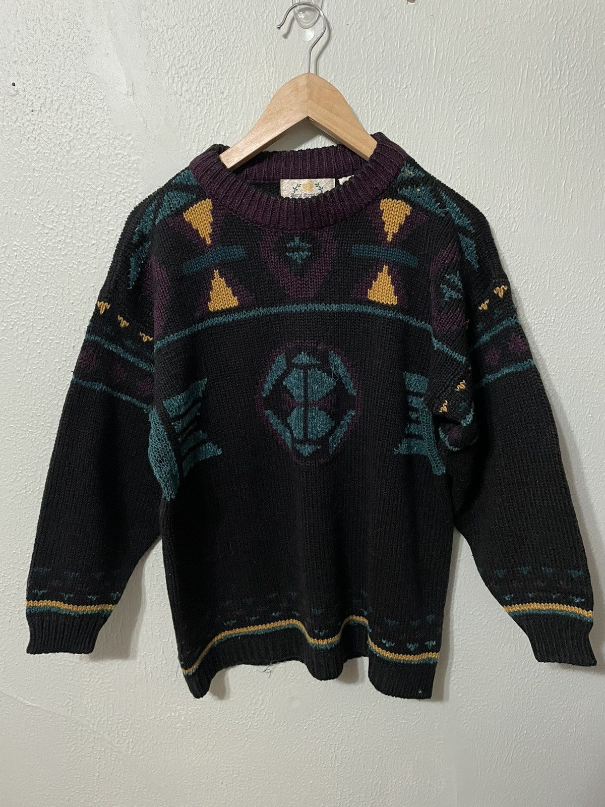 Vintage Vintage Scarab Seal Knit Sweater Size US M / EU 48-50 / 2 - 2 Thumbnail