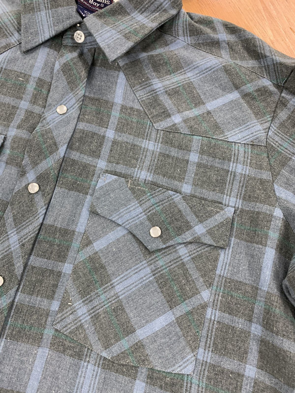 Vintage Vintage Blue Plaid Western Shirt Size US L / EU 52-54 / 3 - 2 Thumbnail