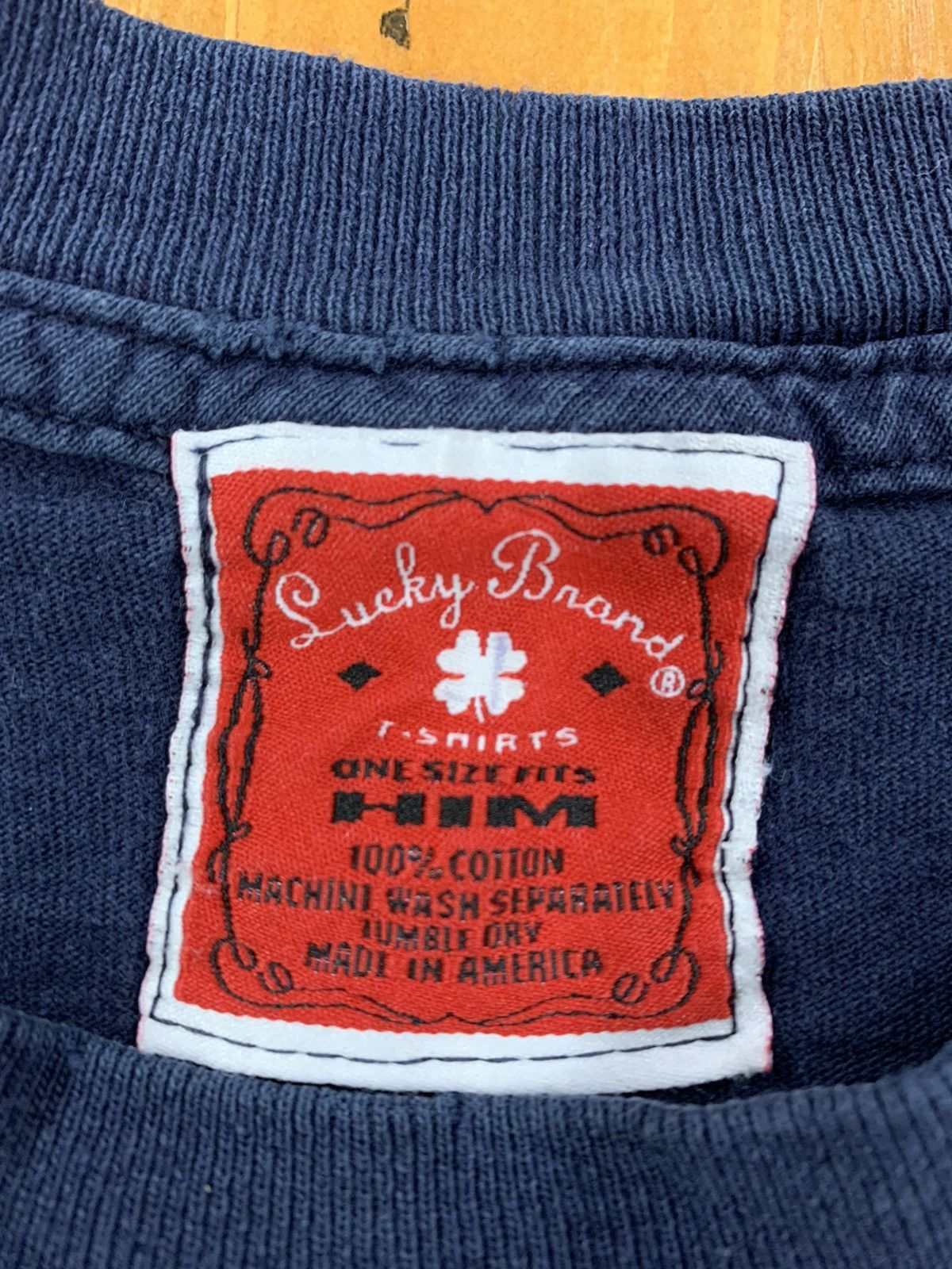 Vintage Vintage 1990s Lucky Brand T-Shirt Size US XXL / EU 58 / 5 - 7 Thumbnail