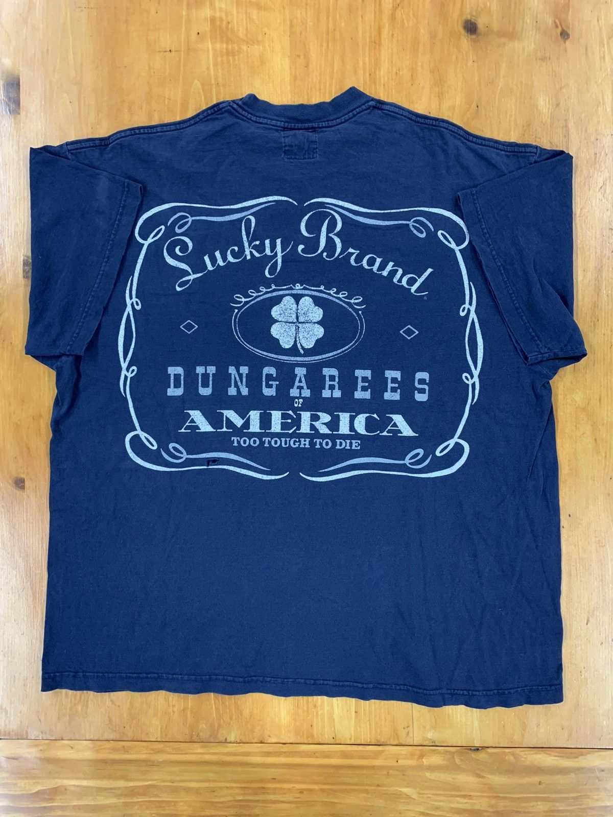 Vintage Vintage 1990s Lucky Brand T-Shirt Size US XXL / EU 58 / 5 - 5 Thumbnail