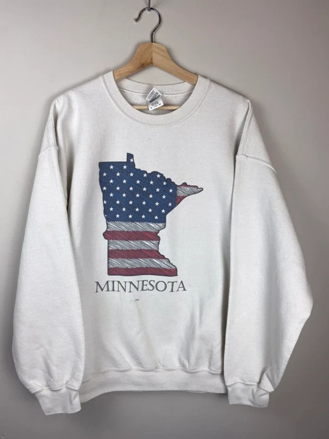 Vintage Vintage Crewneck Minnesota American Flag Crewneck Size US XL / EU 56 / 4 - 2 Thumbnail