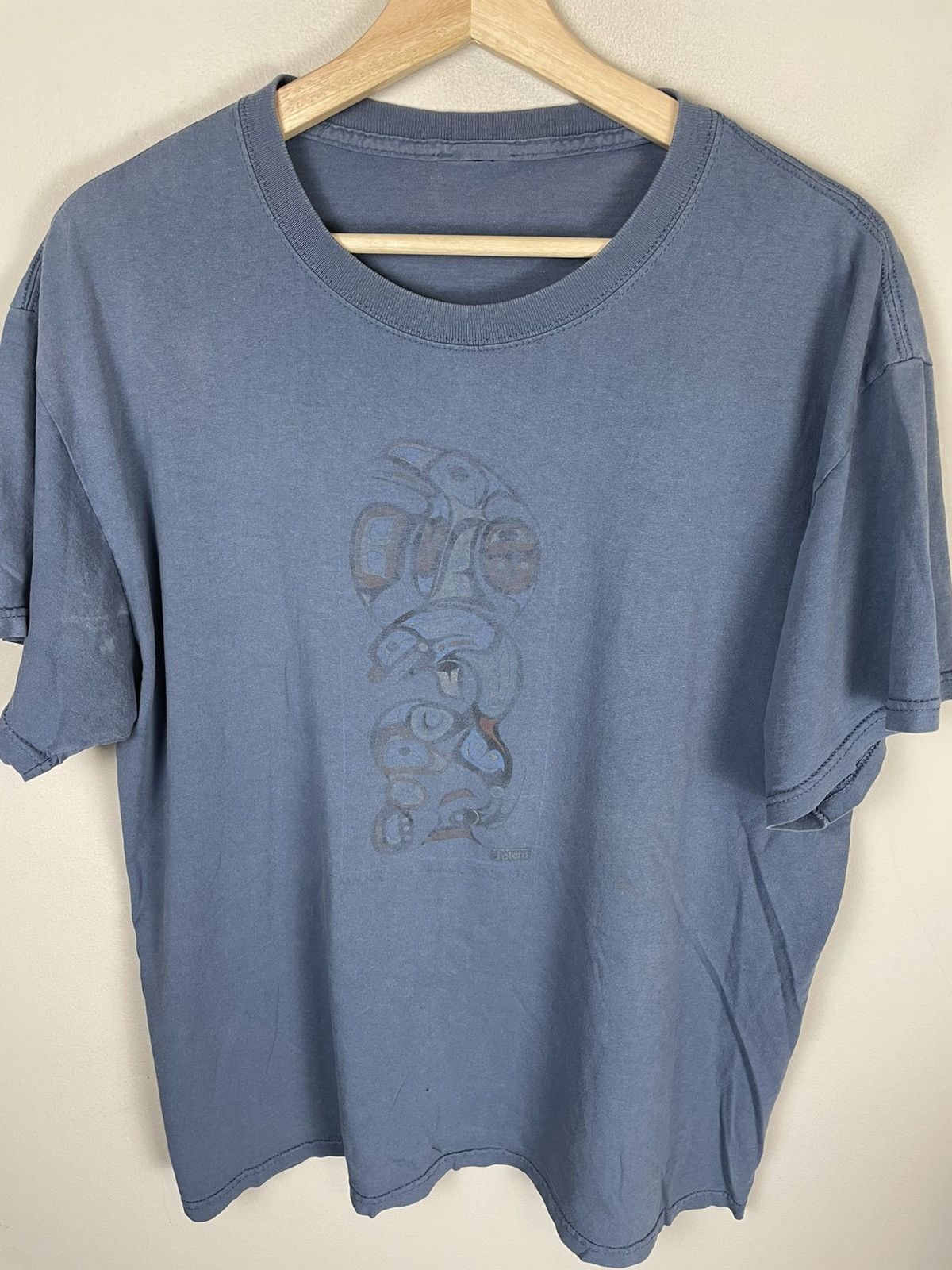 Vintage Vintage Native Totem Pole Art T-Shirt Size US L / EU 52-54 / 3 - 1 Thumbnail