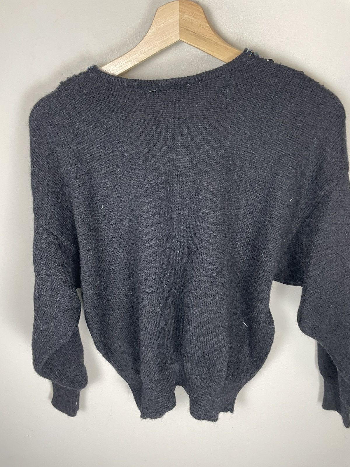 Vintage Vintage Swirl Neck Knit Sweater Size US S / EU 44-46 / 1 - 2 Thumbnail