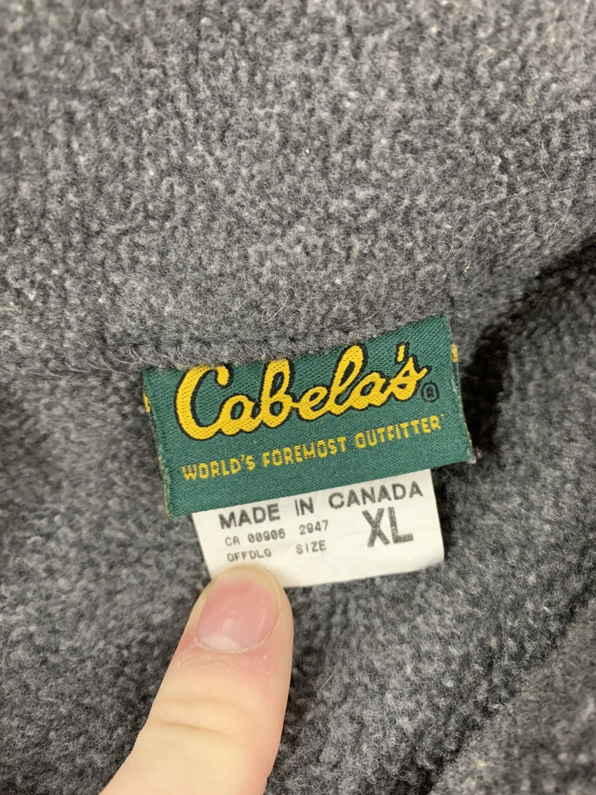 Cabelas Vintage Cabelas Zip Fleece Size US XL / EU 56 / 4 - 6 Thumbnail