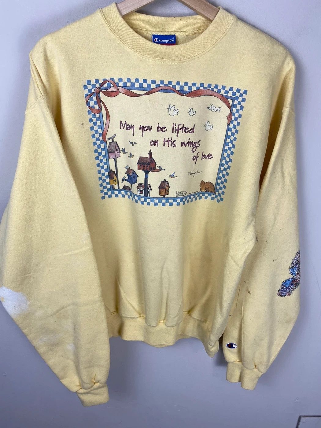 Champion × Vintage Vintage Crewneck Champion Wings Of Love Grandma Crew Size US M / EU 48-50 / 2 - 1 Thumbnail