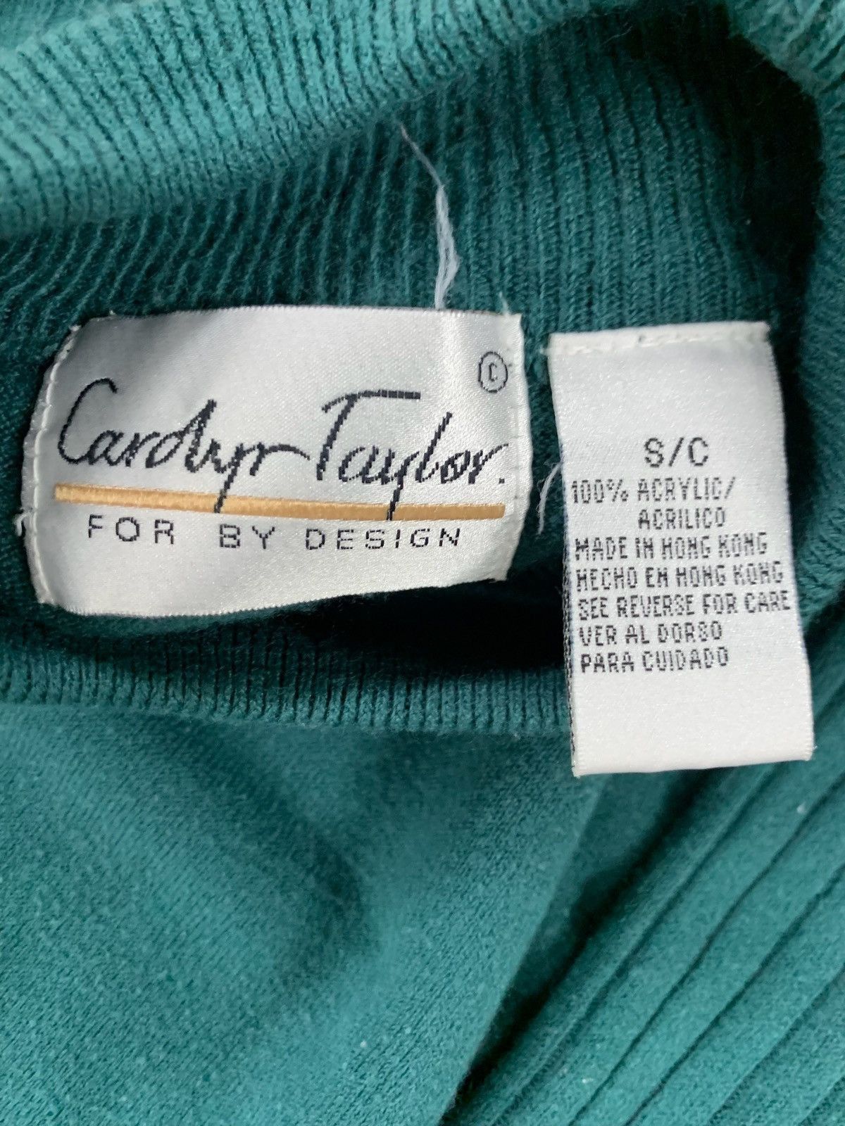 Vintage Carolyn Taylor Teal Stripe Knit Sweater Size US S / EU 44-46 / 1 - 3 Thumbnail