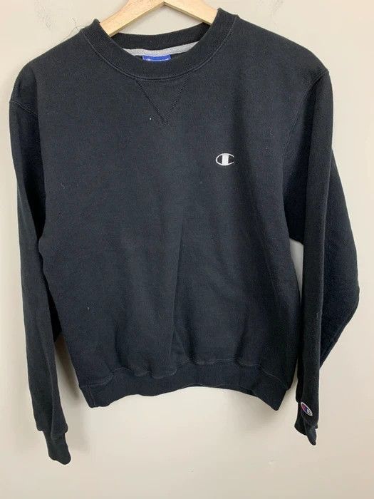 Champion × Vintage Vintage Crewneck 1990s Champion Black Vintage Sweatshirt Size US S / EU 44-46 / 1 - 3 Thumbnail