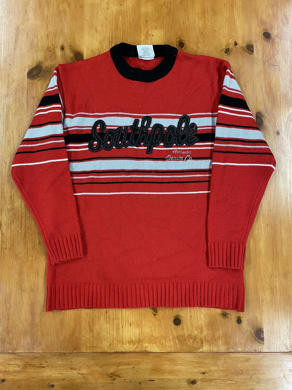 Vintage Vintage Southpole Striped Knit Sweater Size US L / EU 52-54 / 3 - 3 Thumbnail