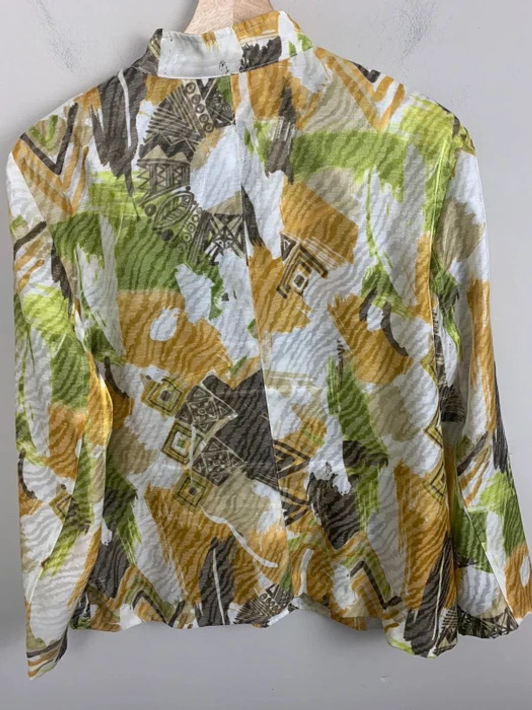Vintage Vintage Brushstroke Floral Satin Cardigan Size US L / EU 52-54 / 3 - 2 Thumbnail