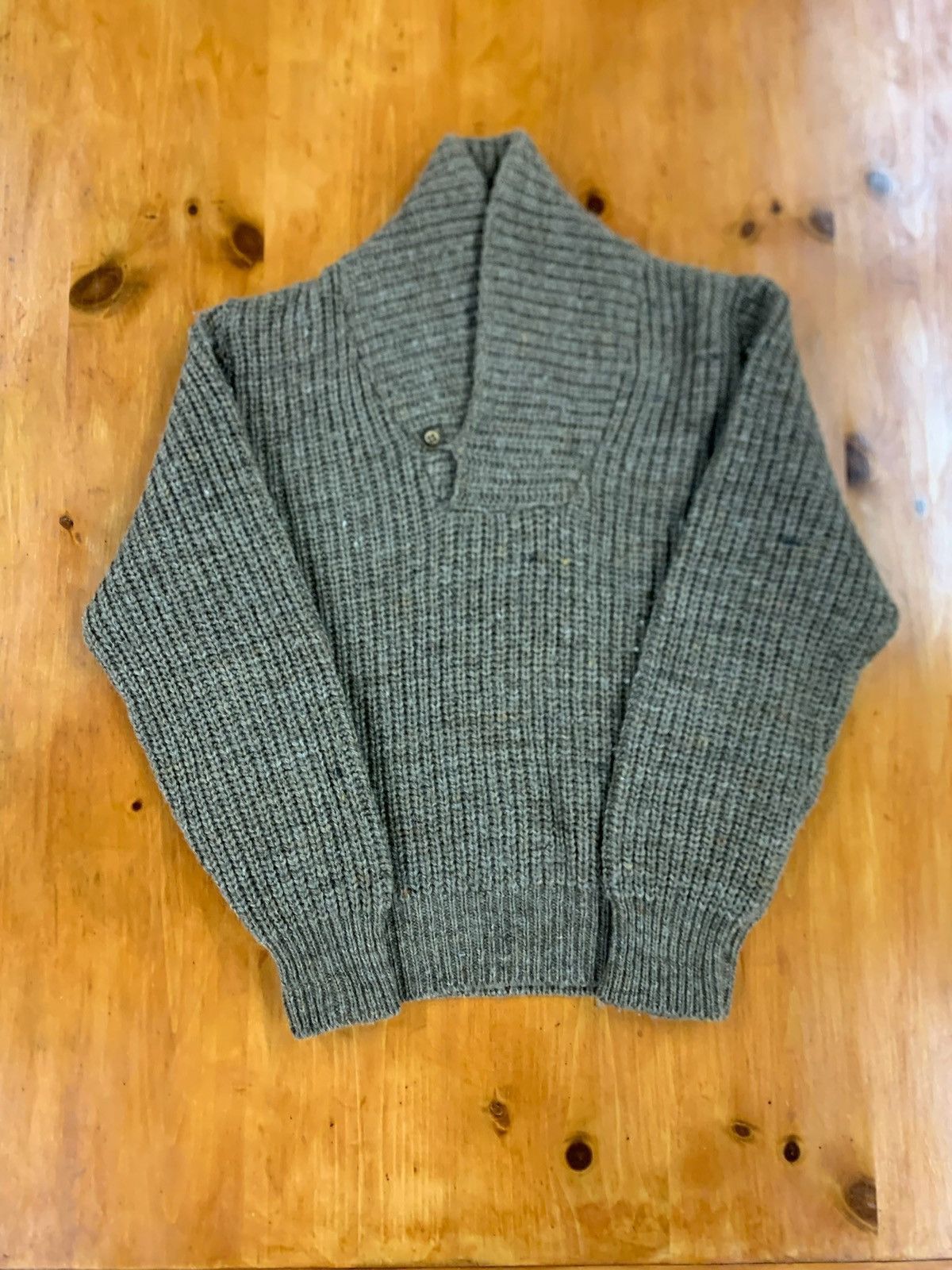 Vintage Vintage Brown Heather Fleck Knit Sweater Size US L / EU 52-54 / 3 - 2 Thumbnail