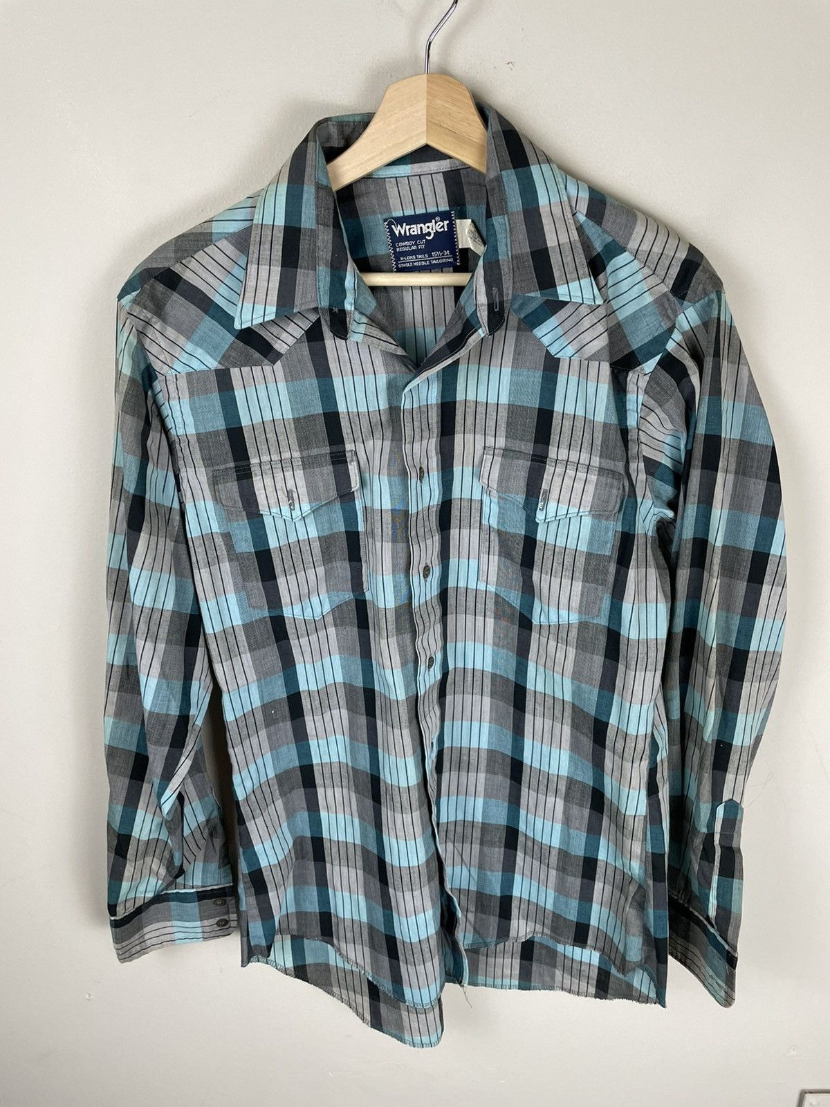 Wrangler Wrangler Turquoise Western Shirt Size US M / EU 48-50 / 2 - 3 Thumbnail